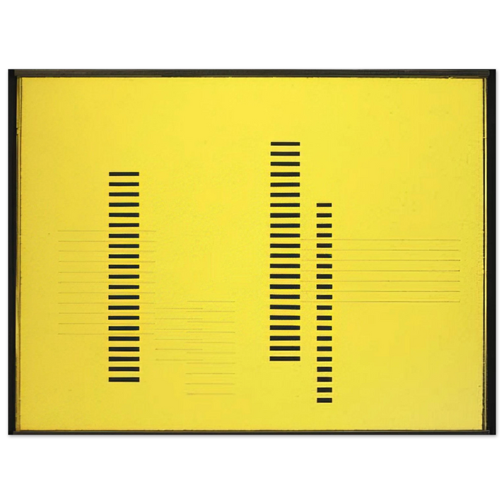 Josef Albers - SKYSCRAPERS ON TRANSPARENT YELLOW 1929  75x100 cm / 30x40inches Fine Art Poster