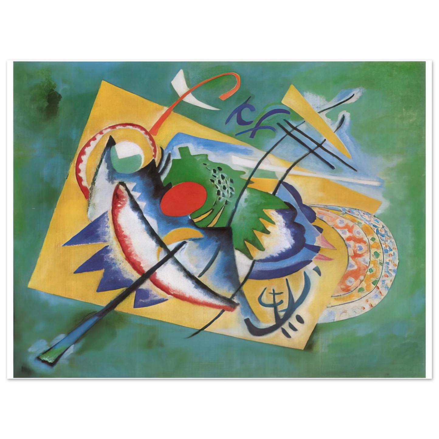 Wassily Kandinsky - RED OVAL 1920  75x100 cm / 30x40inches Fine Art Poster