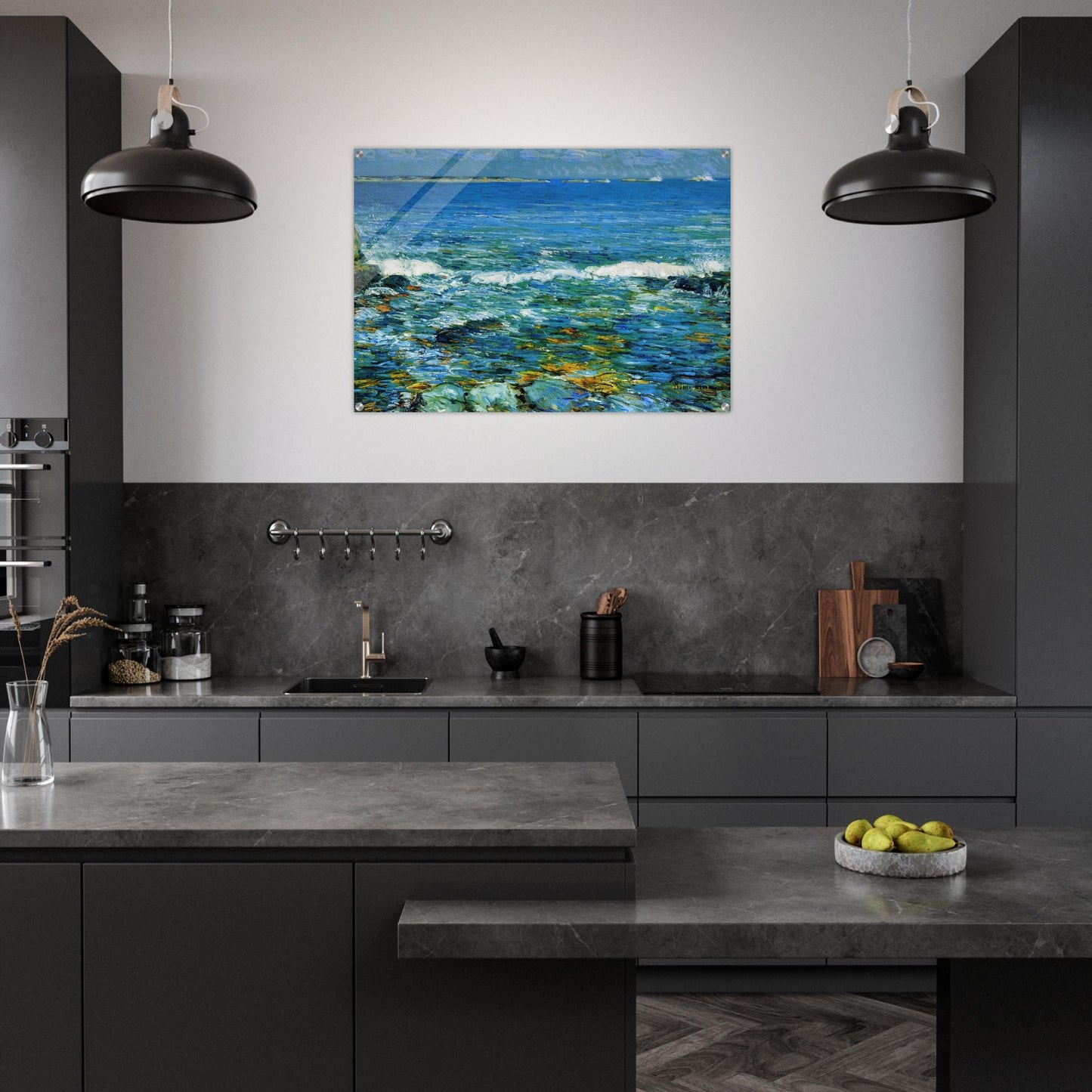 Duck Island from Appledore - Childe Hassam Acrylic Print - 70x100 cm / 28x40″ inches | Childe Hassam Wall Art | Childe Hassam Prints