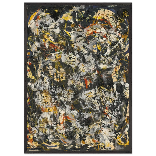 NUMBER 4 1951 - Jackson Pollock 70x100 cm / 28x40 inches Framed Art Print – Black Wooden Frame
