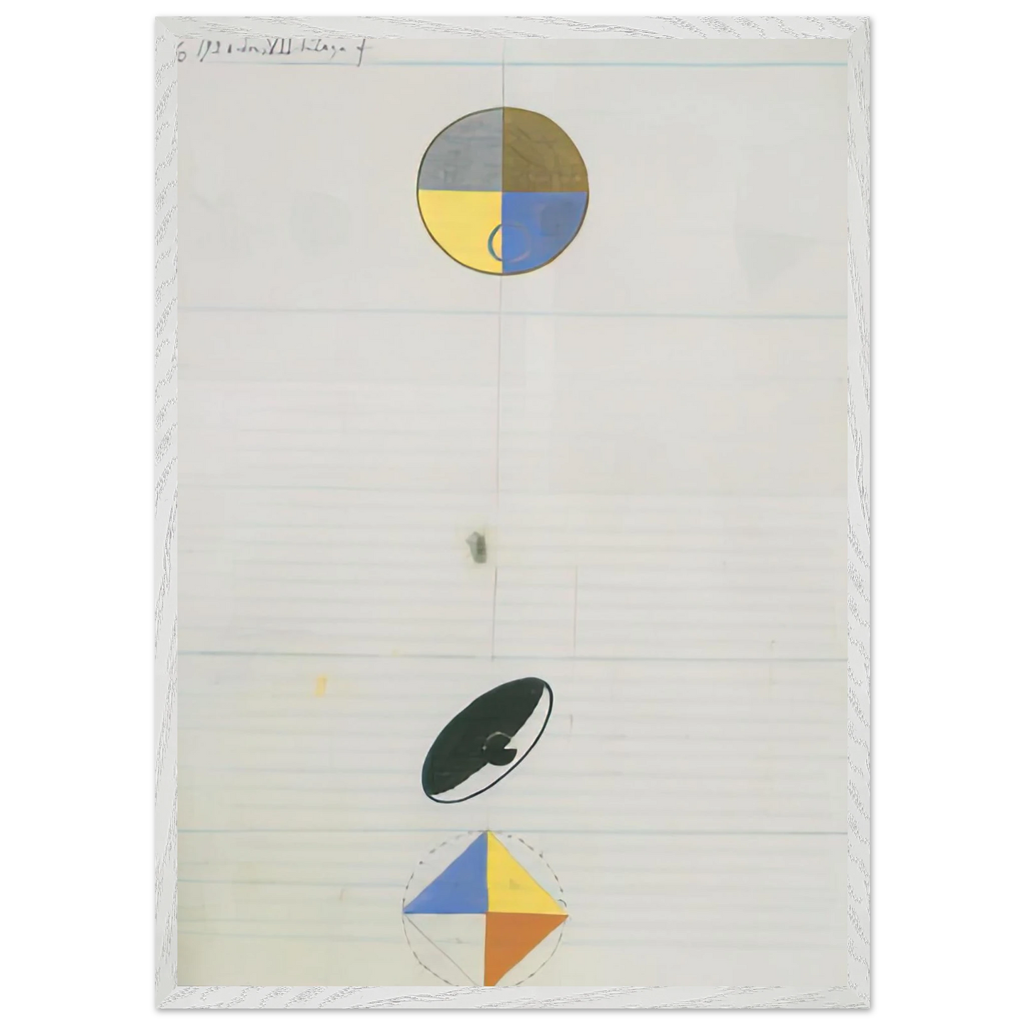 Hilma af Klint - SERIES NO VII NO 3F 1920 Wall art - A3 (29.7 x 42  cm) - Premium Wooden Framed Poster With Fine Art Paper - Wood frame