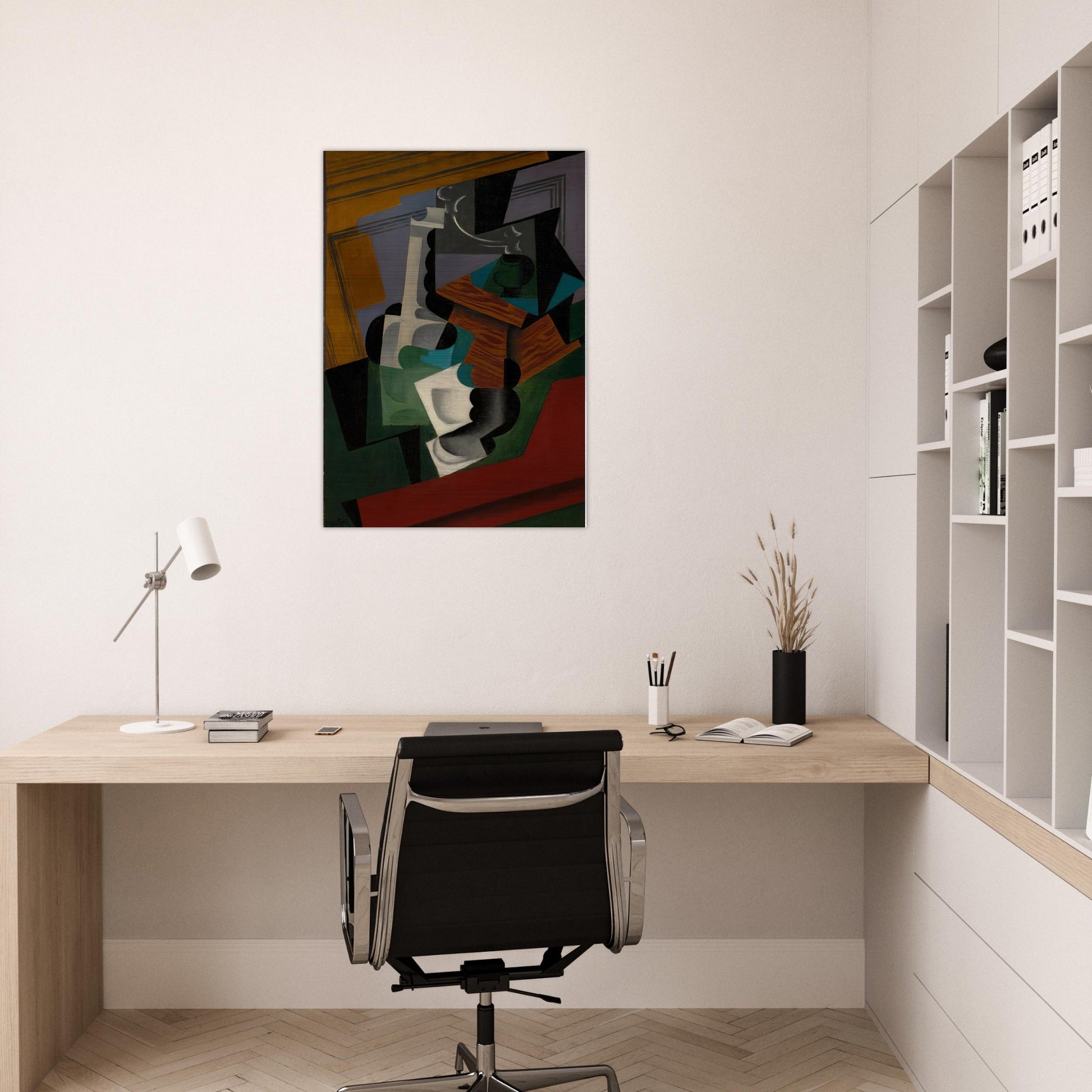 THE COFFEE MILL 1916 - Juan Gris Brushed Aluminum Print - 70x100 cm / 28x40 inches | Juan Gris Aluminum Print | Juan Gris Prints