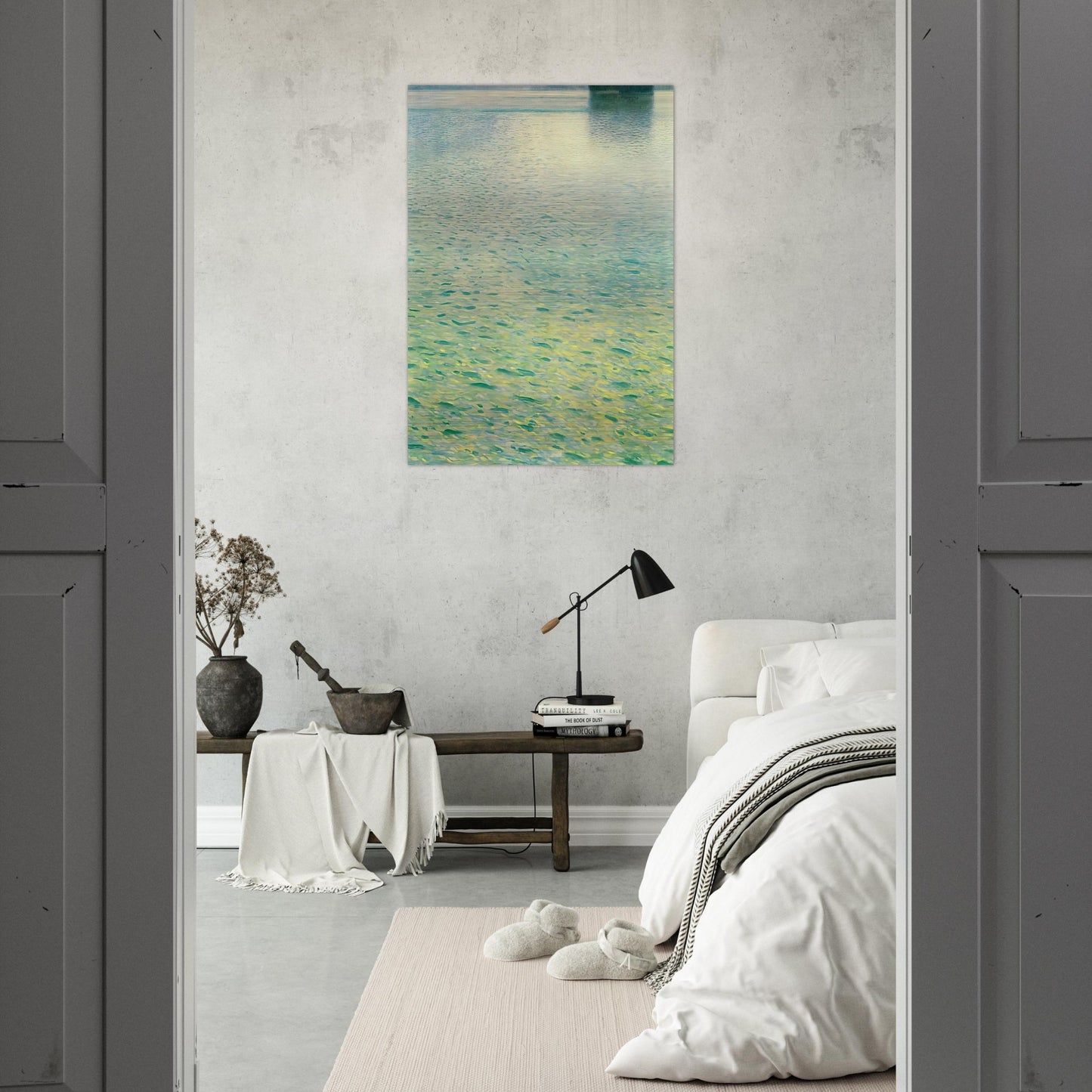 ISLAND IN THE ATTERSEE - Gustav Klimt Brushed Aluminum Print - 70x100 cm / 28x40 inches | Gustav Klimt Aluminum Print | Gustav Klimt Prints