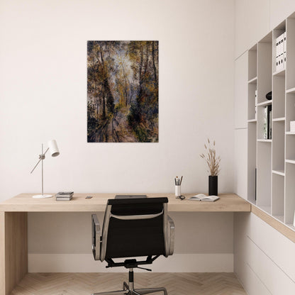 The Path through the Forest - Pierre-Auguste Renoir Brushed Aluminum Print - 70x100 cm / 28x40 inches | Pierre-Auguste Renoir Aluminum Print | Pierre-Auguste Renoir Prints