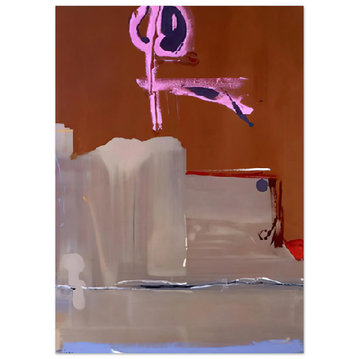 Helen Frankenthaler - Captain s Watch - 1986 Wall art - 30x40 cm / 12x16 Inches - Premium Wooden Framed Poster With Fine Art Paper - Wood frame