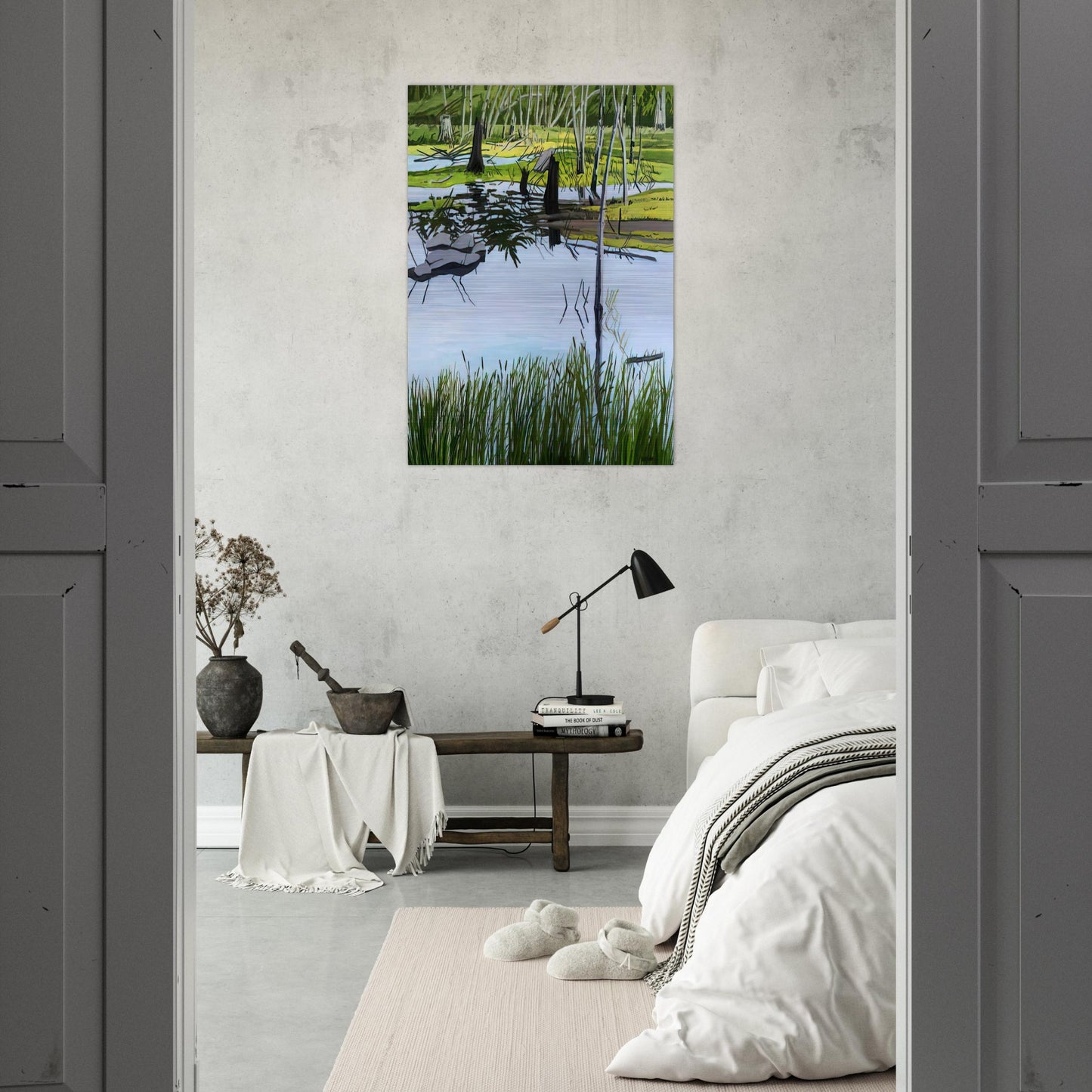 Joanna's Marsh - 2000 - Neil Welliver Brushed Aluminum Print - 70x100 cm / 28x40 inches | Neil Welliver Aluminum Print | Neil Welliver Prints