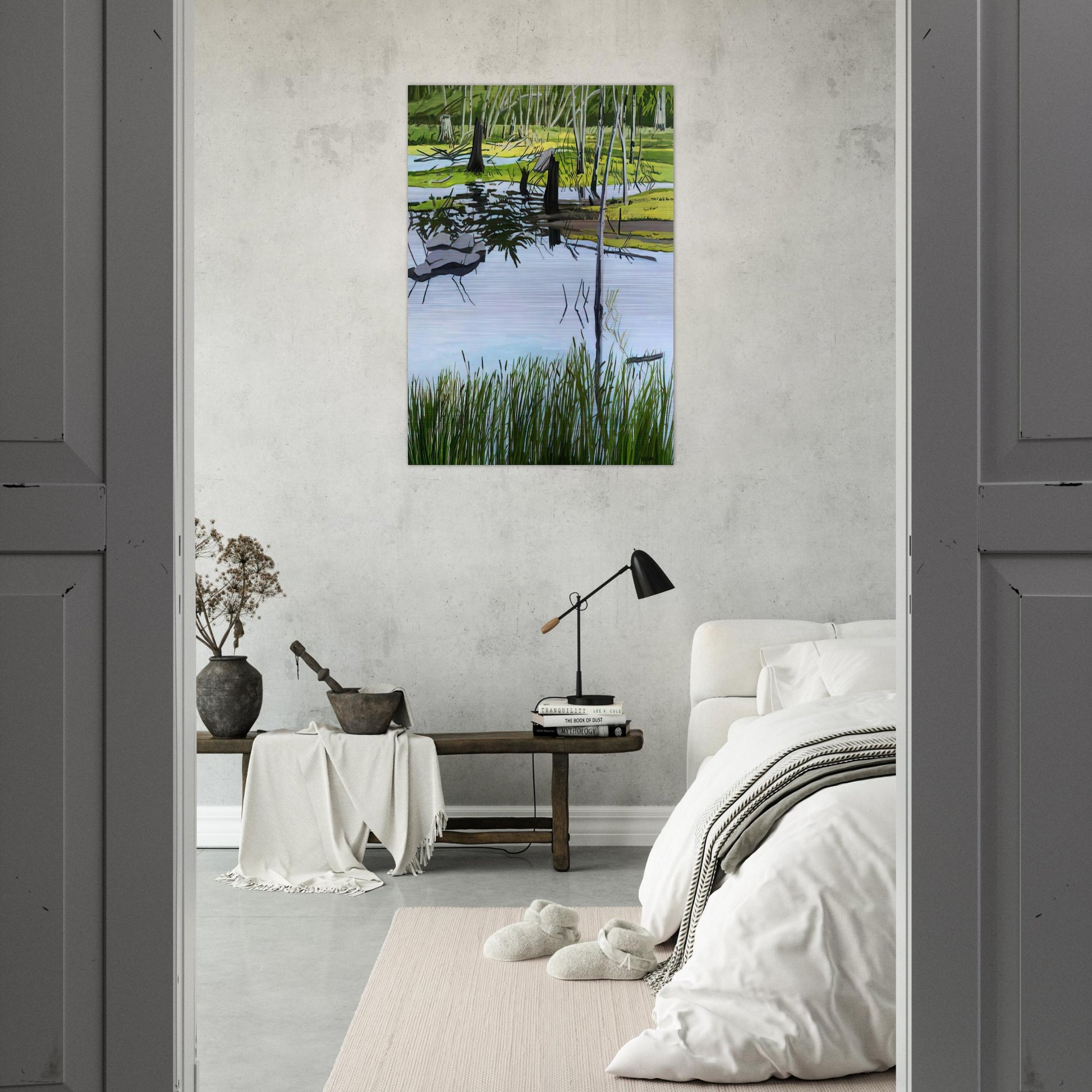 Joanna's Marsh - 2000 - Neil Welliver Brushed Aluminum Print - 70x100 cm / 28x40 inches | Neil Welliver Aluminum Print | Neil Welliver Prints