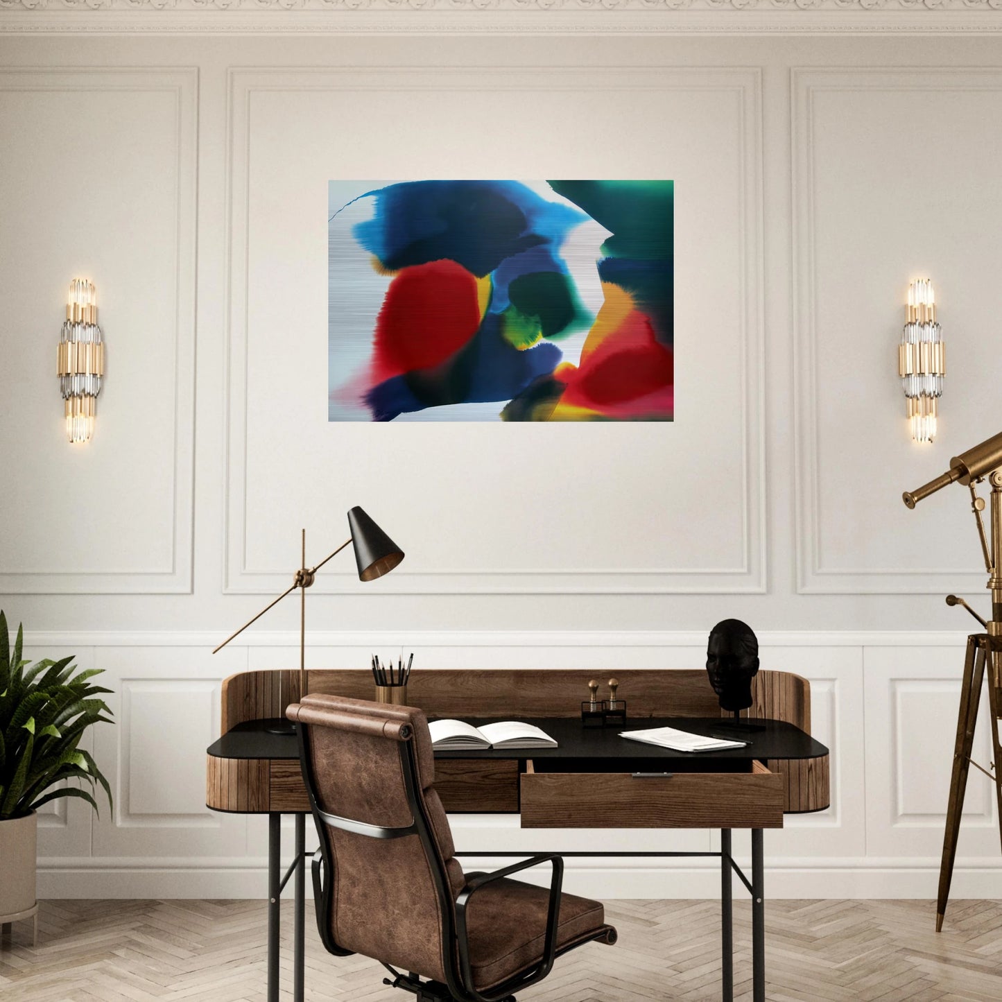 Phenomena Sherman Vortex - 1991 - Paul Jenkins Brushed Aluminum Print - 70x100 cm / 28x40 inches | Paul Jenkins Aluminum Print | Paul Jenkins Prints