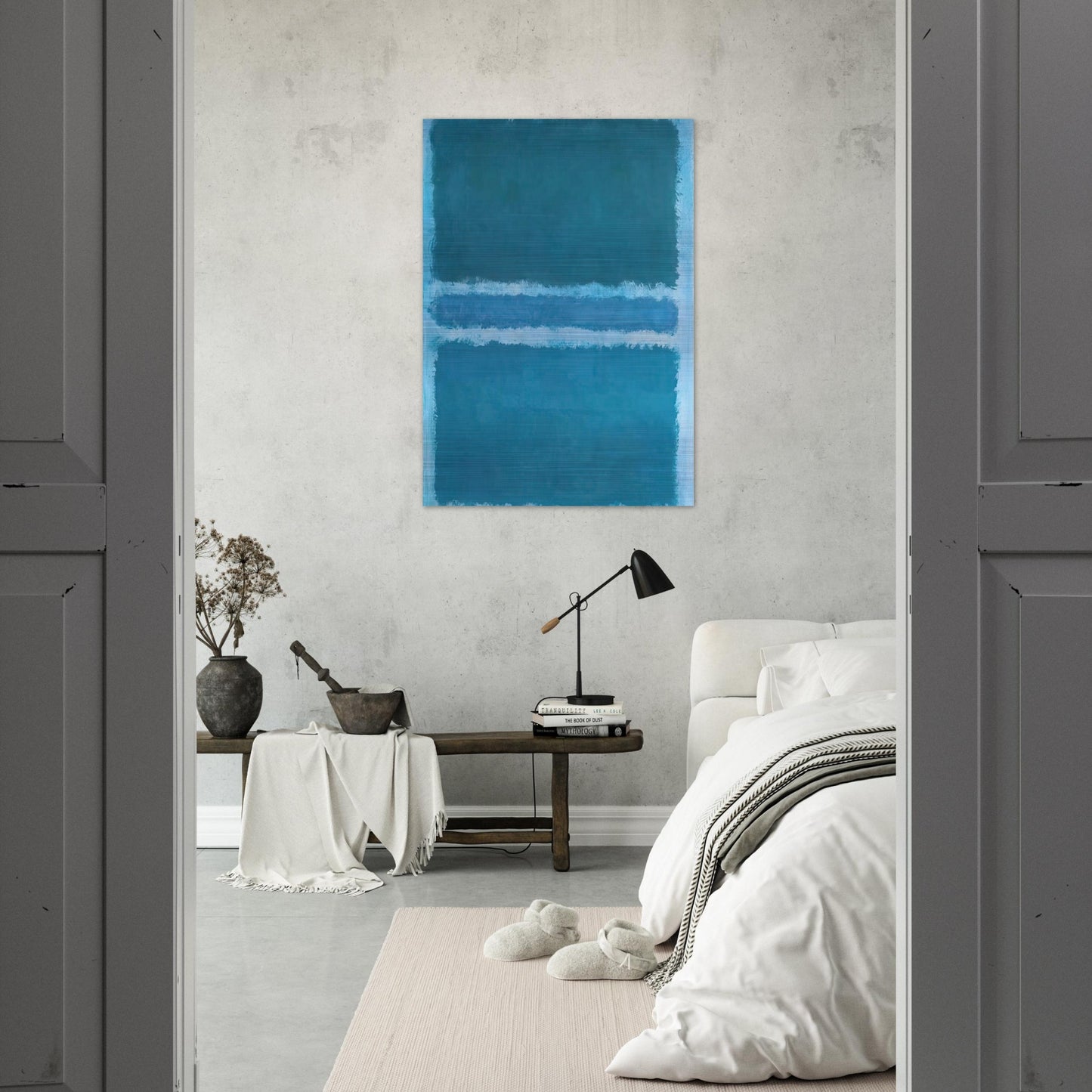 Untitled Blue Divided by Blue - 1966 - Mark Rothko Brushed Aluminum Print - 70x100 cm / 28x40 inches | Mark Rothko Aluminum Print | Mark Rothko Prints