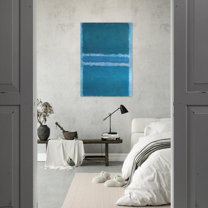 Untitled Blue Divided by Blue - 1966 - Mark Rothko Brushed Aluminum Print - 70x100 cm / 28x40 inches | Mark Rothko Aluminum Print | Mark Rothko Prints