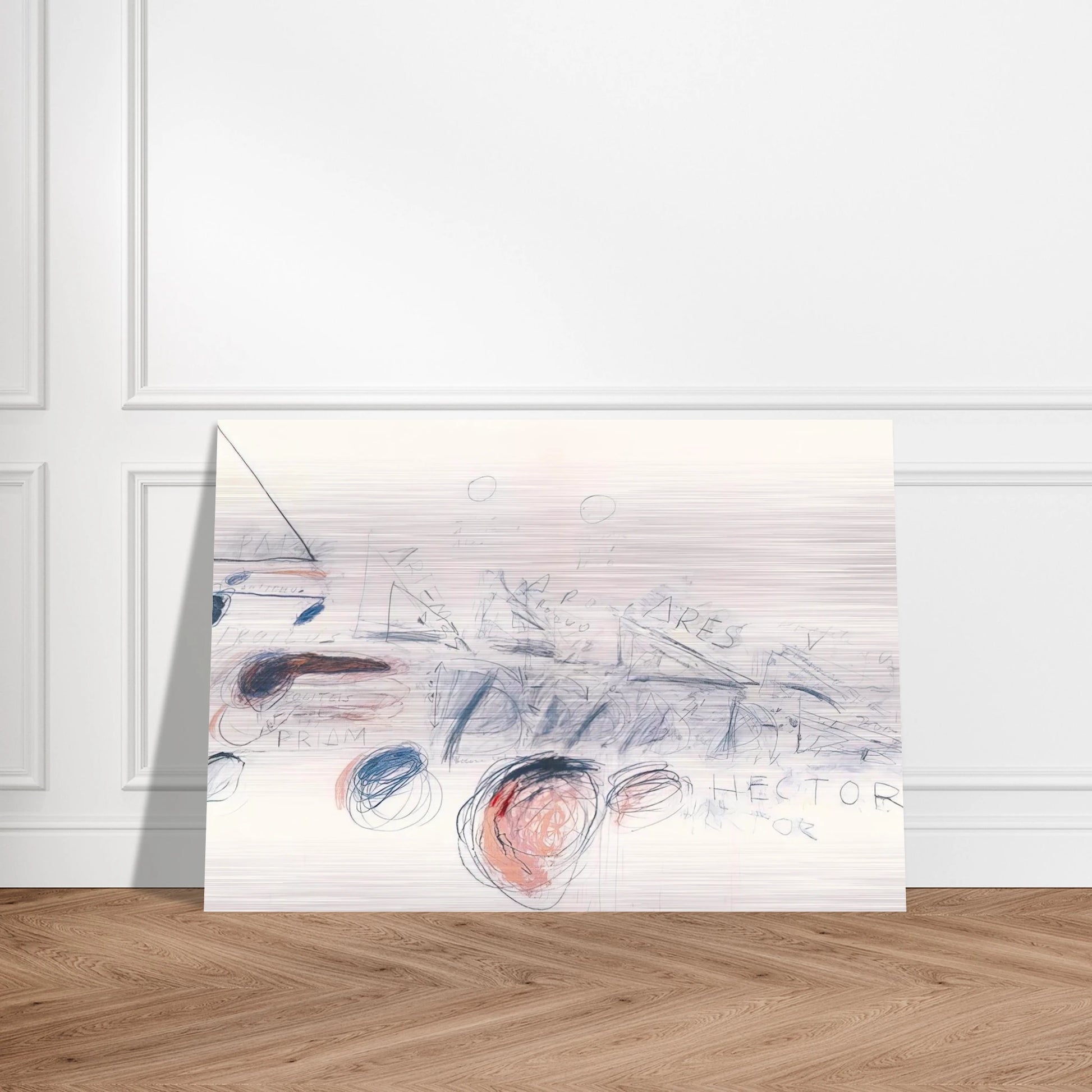 Fifty Days at Iliam. Ilians in Battle - Cy Twombly Brushed Aluminum Print - 70x100 cm / 28x40 inches | Cy Twombly Aluminum Print | Cy Twombly Prints
