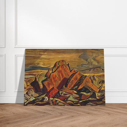 Hills at Great Bear Lake - 1953 - A.Y. Jackson Brushed Aluminum Print - 70x100 cm / 28x40 inches | A.Y. Jackson Aluminum Print | A.Y. Jackson Prints