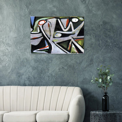 Desertique - 1981 - Bram van Velde Brushed Aluminum Print - 70x100 cm / 28x40 inches | Bram van Velde Aluminum Print | Bram van Velde Prints