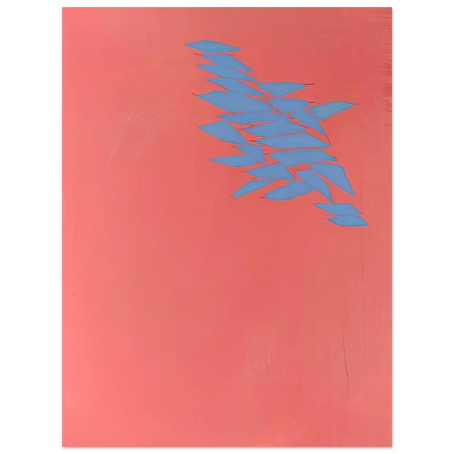 Robert Goodnough - Untitled Blue, Red - 1973  75x100 cm / 30x40inches Fine Art Poster