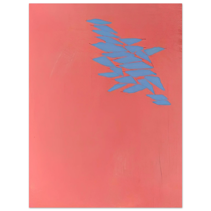 Robert Goodnough - Untitled Blue, Red - 1973  75x100 cm / 30x40inches Fine Art Poster