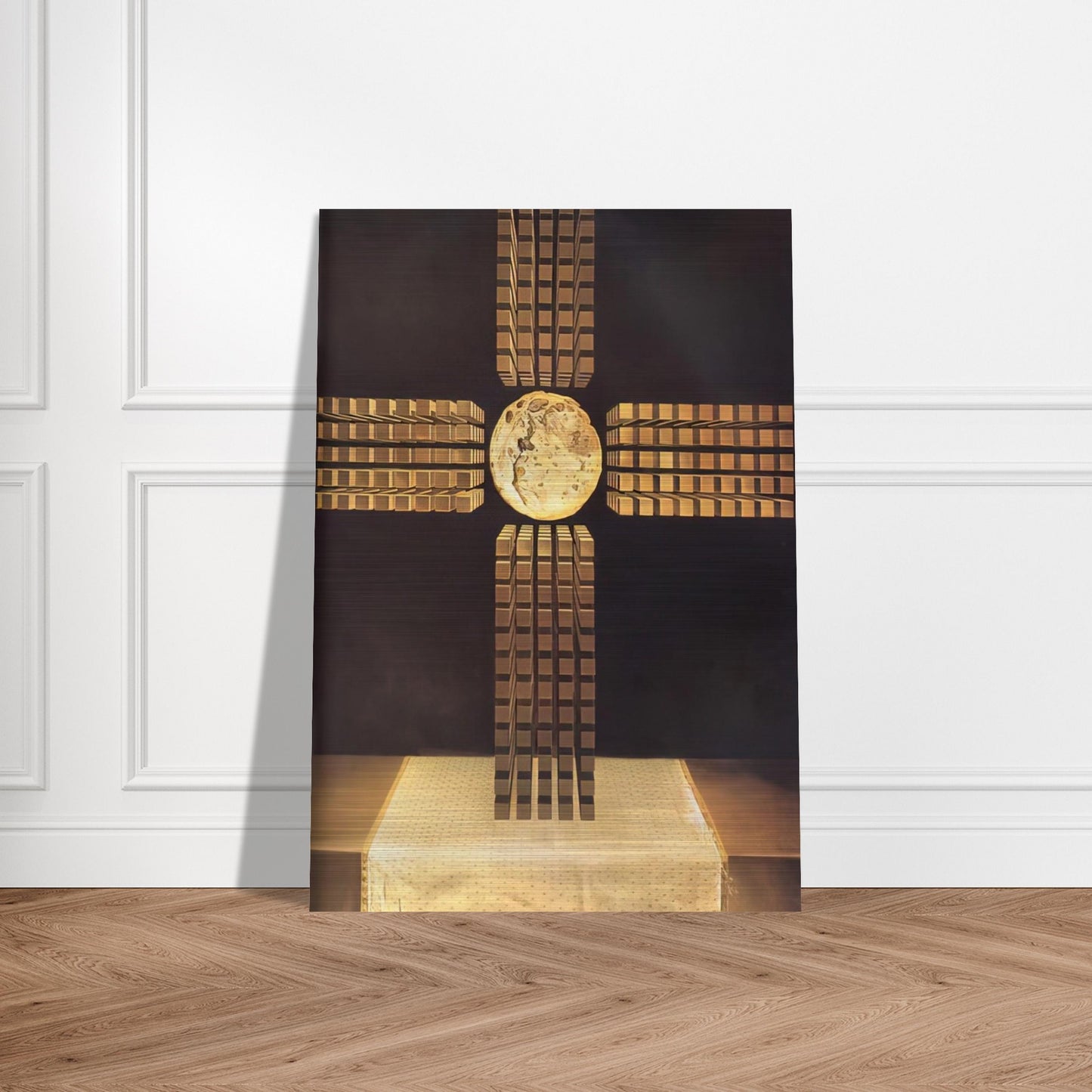 NUCLEAR CROSS - Salvador Dali Brushed Aluminum Print - 70x100 cm / 28x40 inches | Salvador Dali Aluminum Print | Salvador Dali Prints