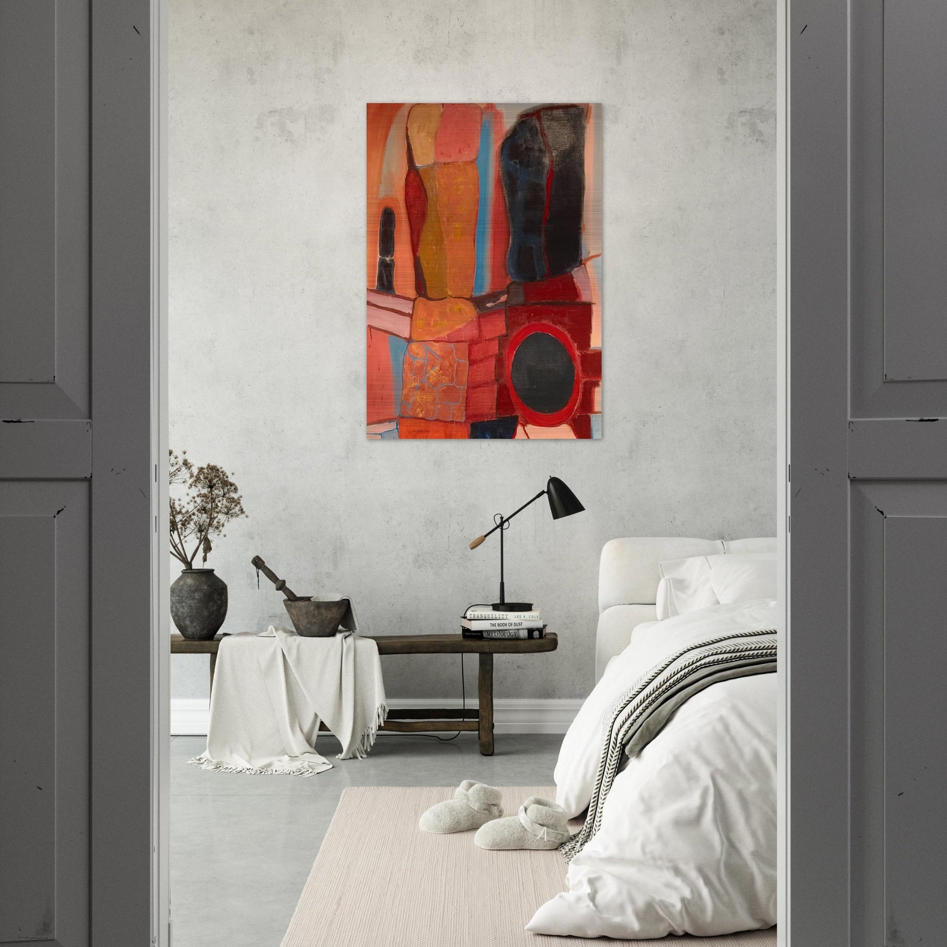 Rock Totems - 1948 - John Ferren Brushed Aluminum Print - 70x100 cm / 28x40 inches | John Ferren Aluminum Print | John Ferren Prints