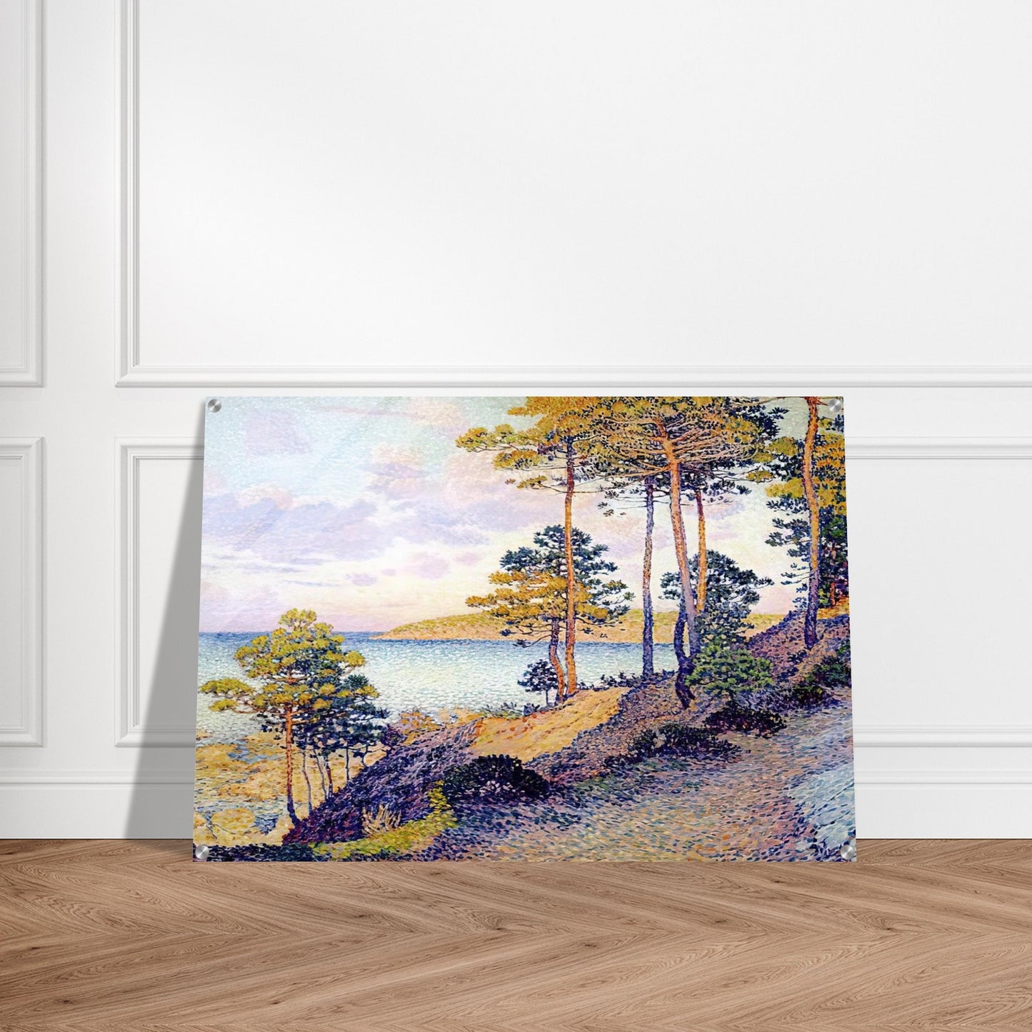 THE POINTE ST PIERRE AT ST TROPEZ 1896 - Theo van Rysselberghe Acrylic Print - 70x100 cm / 28x40″ inches | Theo van Rysselberghe Wall Art | Theo van Rysselberghe Prints