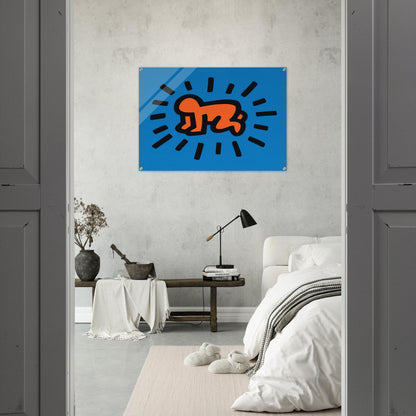 RADIANT BABY FROM ICONS SERIES 1990 - Keith Haring Acrylic Print - 70x100 cm / 28x40″ inches | Keith Haring Art For Sale
