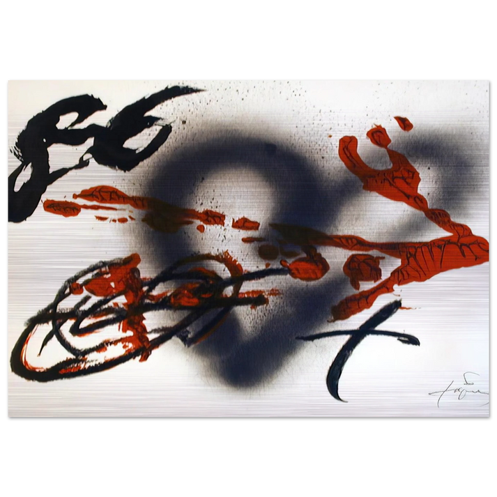 COEUR ET FLECHE 1985 - Antoni Tapies Brushed Aluminum Print - 70x100 cm / 28x40 inches | Antoni Tapies Aluminum Print | Antoni Tapies Prints