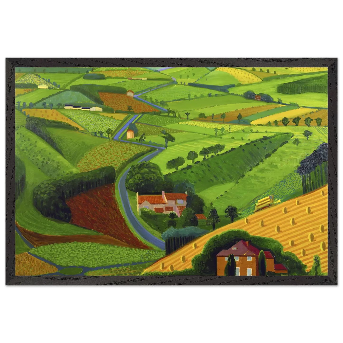 David Hockney - David Hockney Wall art - 21x29.7 cm / 8x12" - Premium Wooden Framed Poster With Fine Art Paper - Wood frame
