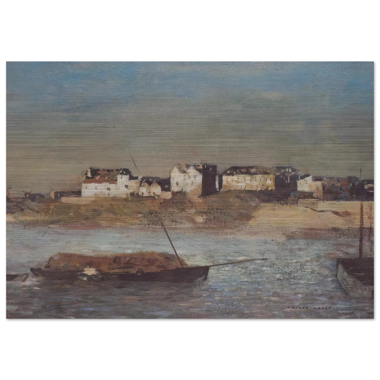 BRETON HARBOUR - Odilon Redon Brushed Aluminum Print - 70x100 cm / 28x40 inches | Odilon Redon Aluminum Print | Odilon Redon Prints