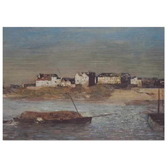 BRETON HARBOUR - Odilon Redon Brushed Aluminum Print - 70x100 cm / 28x40 inches | Odilon Redon Aluminum Print | Odilon Redon Prints
