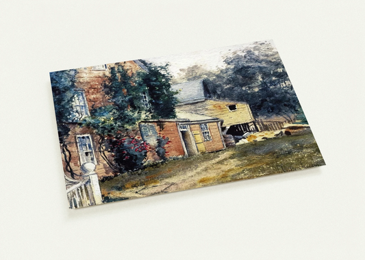 Old House, Nantucket By Childe Hassam Pack of 10 Post Cards | Childe Hassam Post Cards | A6 (10.5 x 14.8 cm) - 4.1 x 5.8 inches