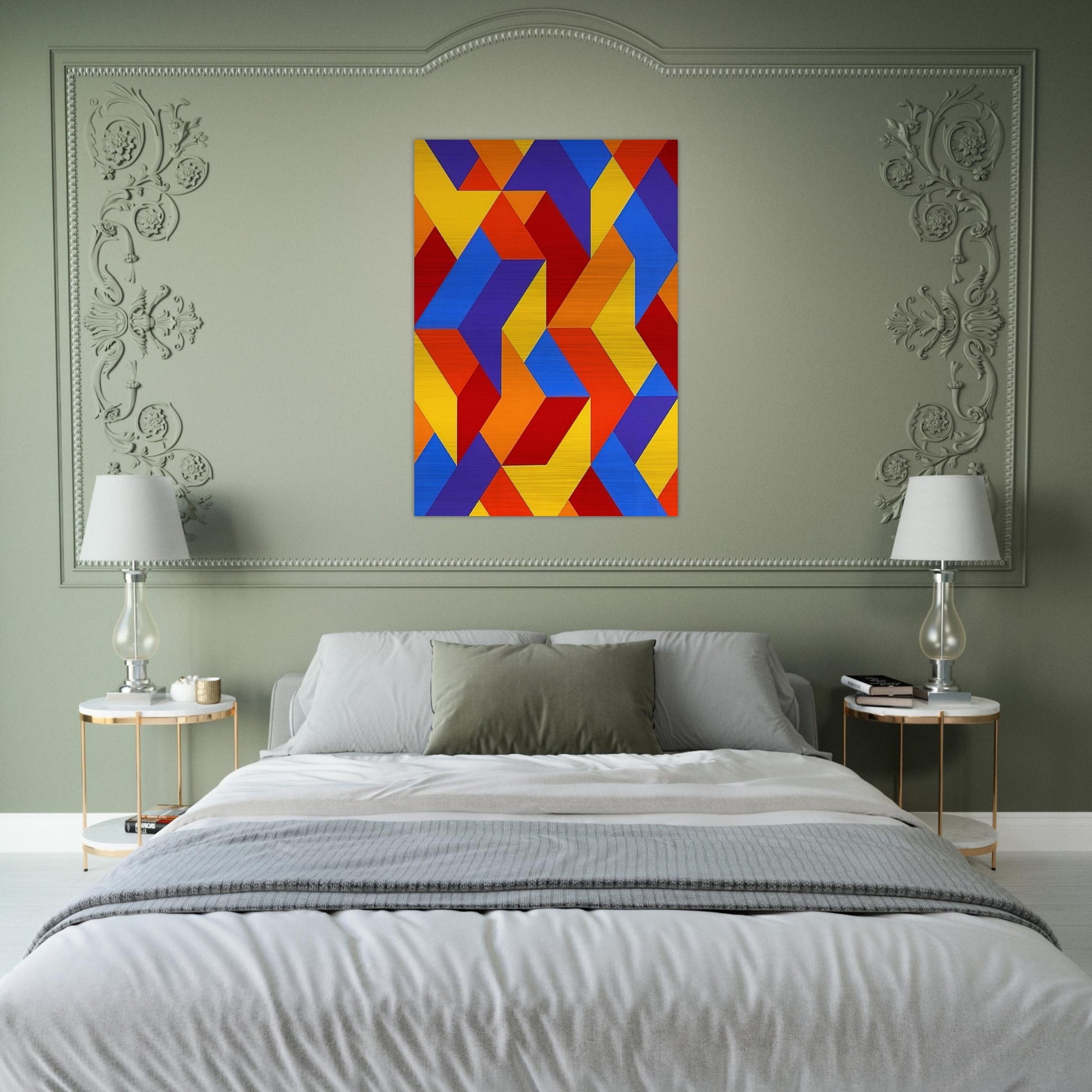 #3 - 1969 - Karl Benjamin Brushed Aluminum Print - 70x100 cm / 28x40 inches | Karl Benjamin Aluminum Print | Karl Benjamin Prints