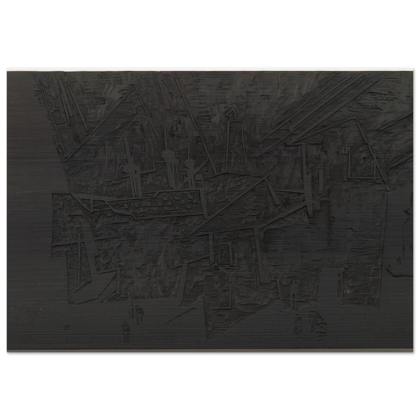 WOODBLOCK FOR THE HARBOR HAFEN 1918 - Lyonel Feininger Brushed Aluminum Print - 70x100 cm / 28x40 inches | Lyonel Feininger Aluminum Print | Lyonel Feininger Prints