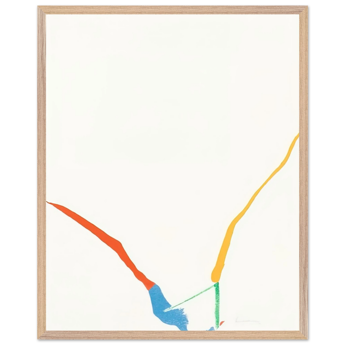 Helen Frankenthaler - What Red Lines Can Do - 1970 Wall art - 40x60 cm / 16x24 inches - Premium Wooden Framed Poster With Fine Art Paper-canvas - White frame