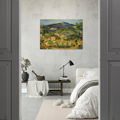 Mountains in Provence. L'Estaque - Paul Cézanne Brushed Aluminum Print - 70x100 cm / 28x40 inches | Paul Cézanne Aluminum Print | Paul Cézanne Prints