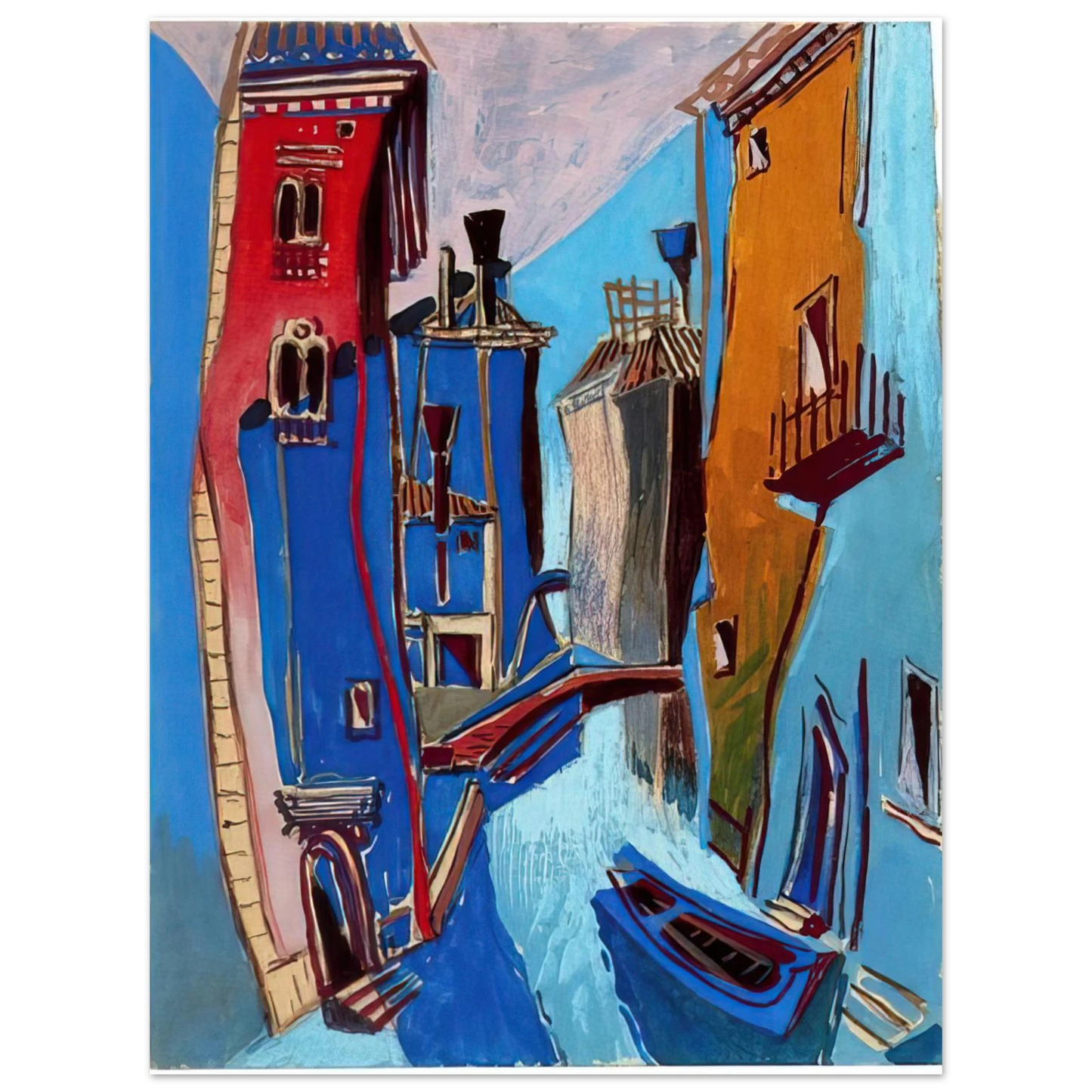 Enrico Prampolini - VENICE 1948  75x100 cm / 30x40inches Fine Art Poster