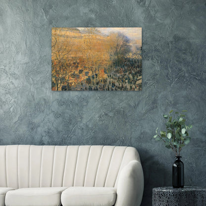 Boulevard of Capucines - claude monet Brushed Aluminum Print - 70x100 cm / 28x40 inches | claude monet Aluminum Print | claude monet Prints