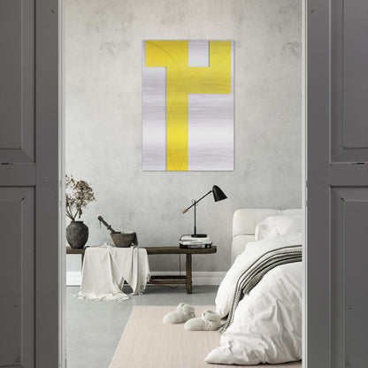 COLUMN STRUCTURE IX 2006 - Robert Mangold Brushed Aluminum Print - 70x100 cm / 28x40 inches | Robert Mangold Aluminum Print | Robert Mangold Prints