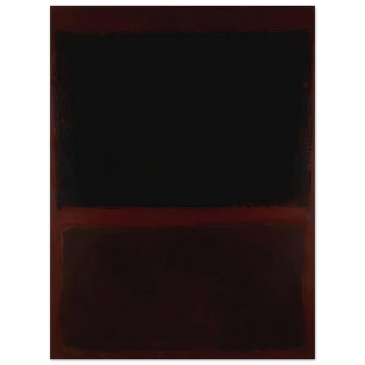 Mark Rothko - Black on Dark Sienna on Purple - 1960 Wall Art - 21x29.7 cm / 8x12" - Fine Art Poster-canvas - -