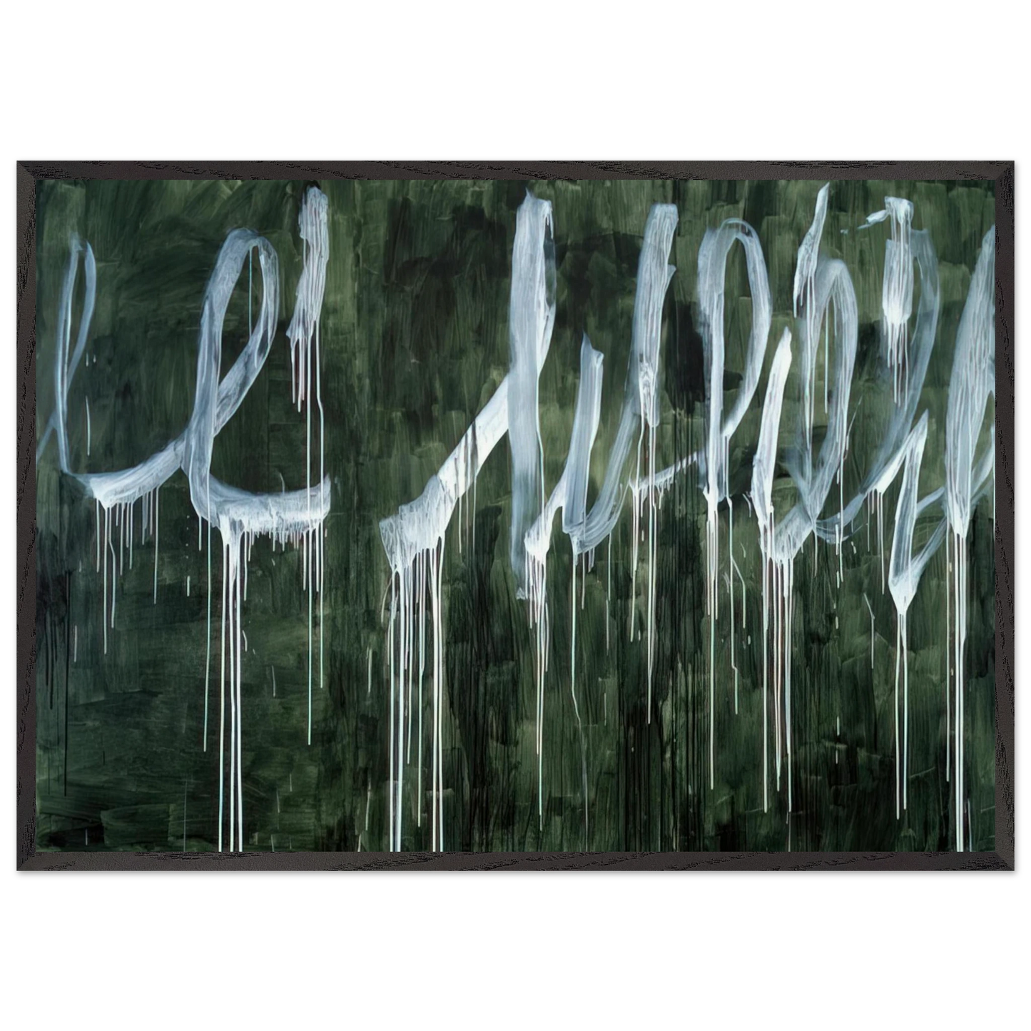 III Notes From Salalah  Note I  - Cy Twombly 70x100 cm / 28x40 inches Framed Art Print – Black Wooden Frame