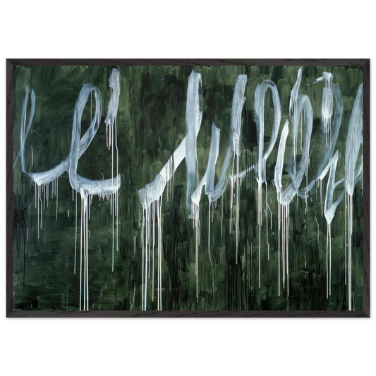 III Notes From Salalah  Note I  - Cy Twombly 70x100 cm / 28x40 inches Framed Art Print – Black Wooden Frame