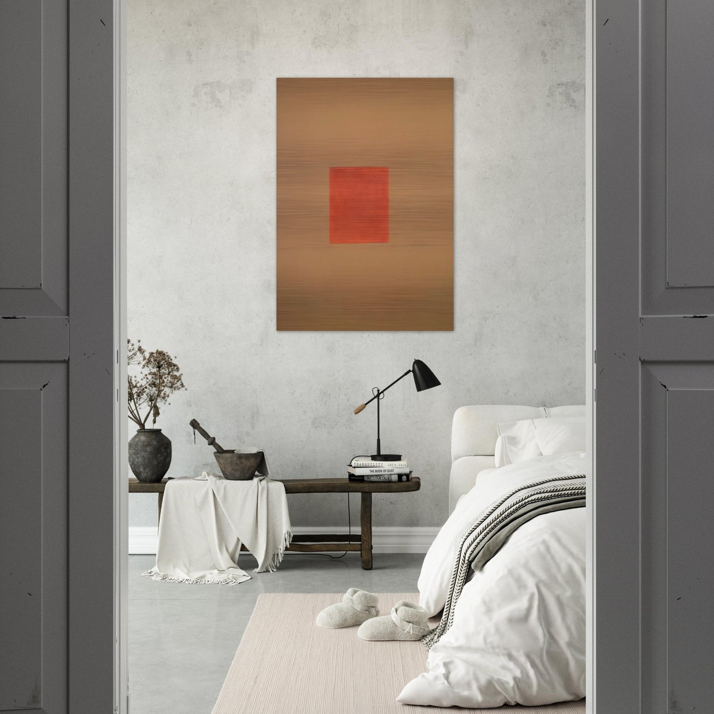 Delphic Sun-Box #2 - 1968 - Theodoros Stamos Brushed Aluminum Print - 70x100 cm / 28x40 inches | Theodoros Stamos Aluminum Print | Theodoros Stamos Prints