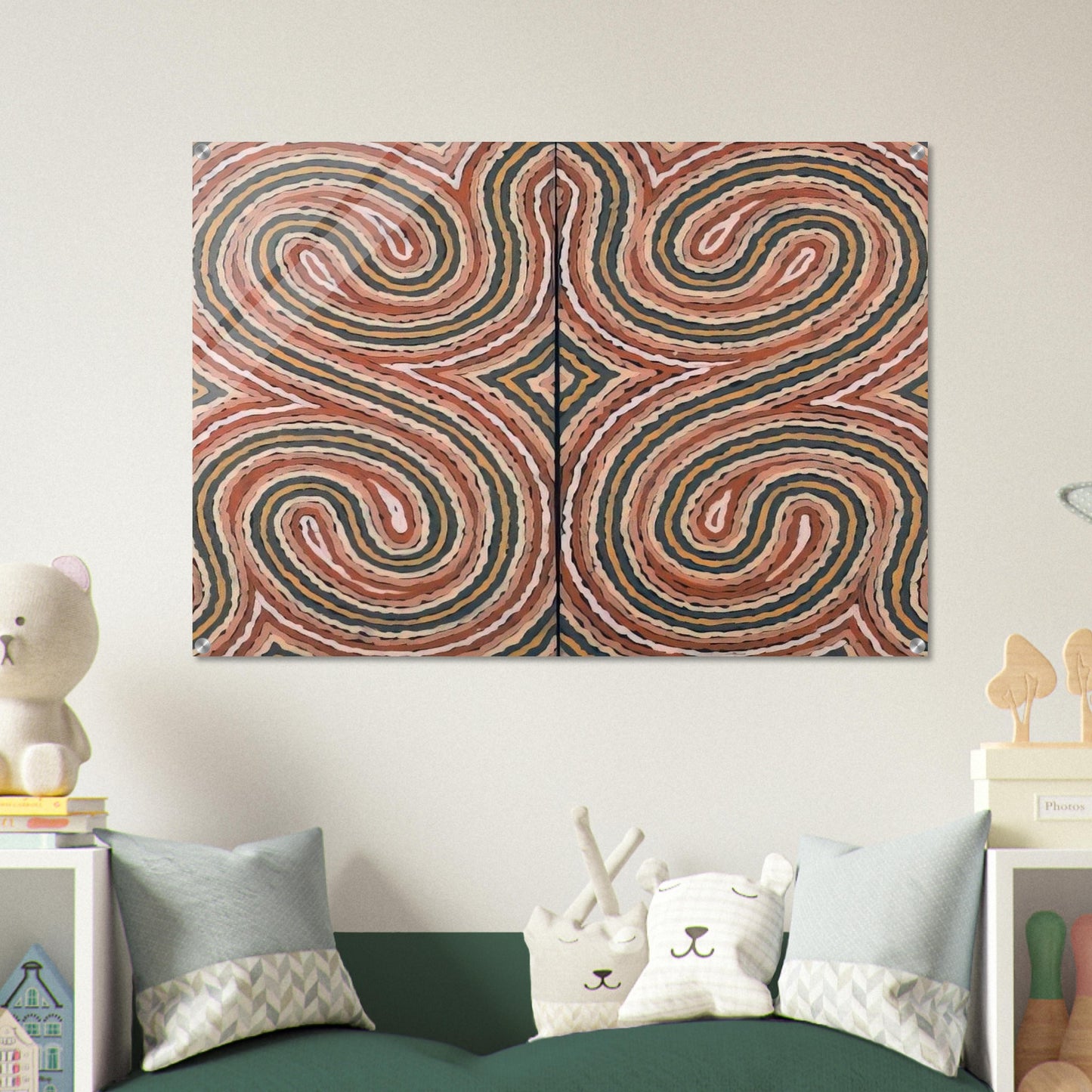 Worm Dreaming - 1999 - Clifford Possum Tjapaltjarri Acrylic Print - 70x100 cm / 28x40″ inches