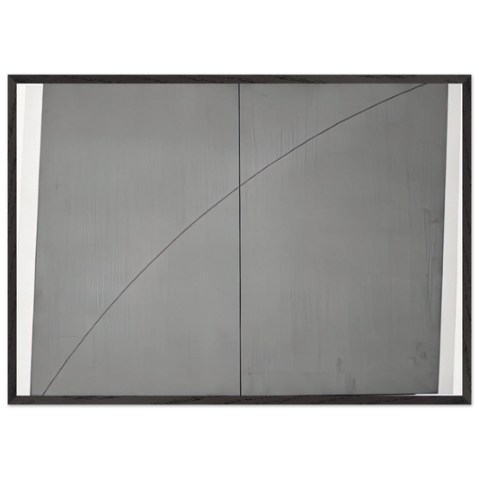 A CURVED LINE WITHIN TWO DISTORTED RECTANGLES 1978 - Robert Mangold 70x100 cm / 28x40 inches Framed Art Print – Black Wooden Frame