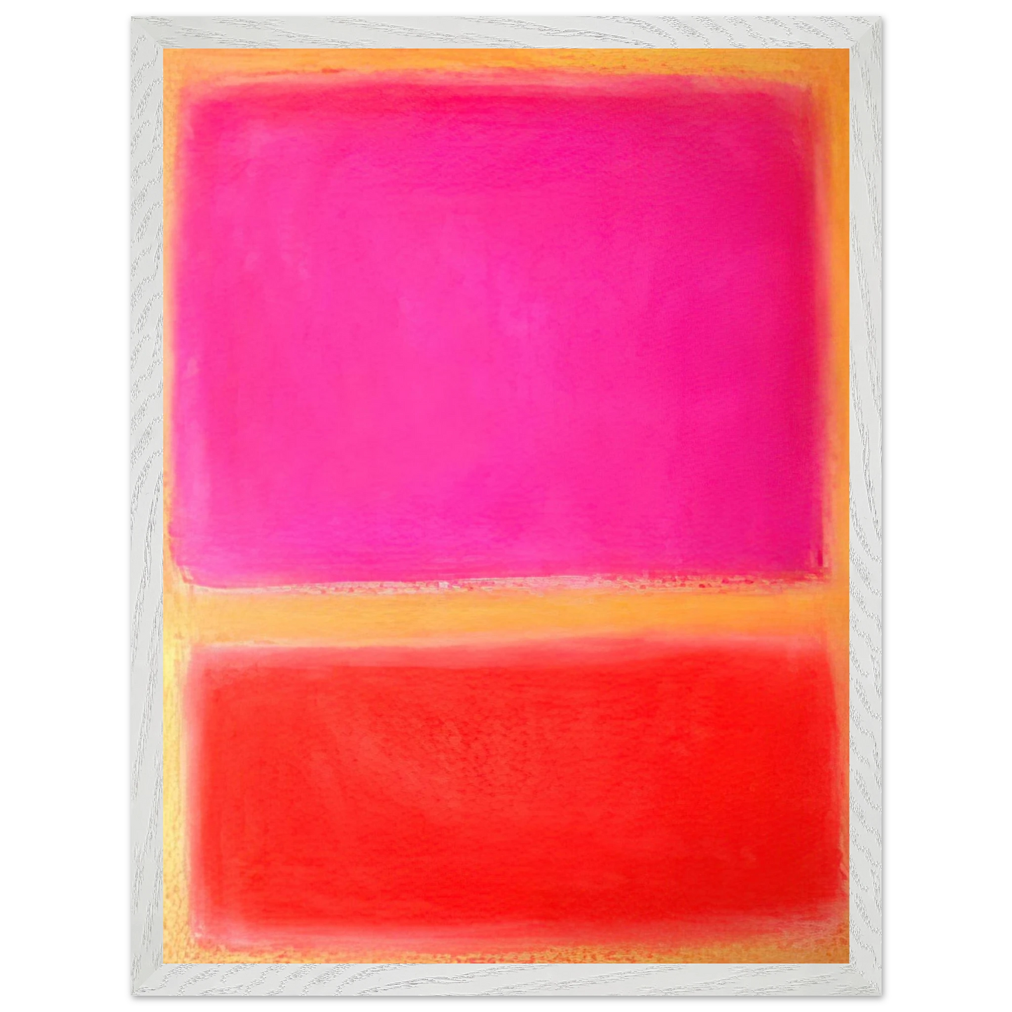 Mark Rothko - Untitled - Color Field Painting Wall Art - 30x40 cm / 12x16 inches - Premium Wooden Framed Poster With Fine Art Paper - White frame