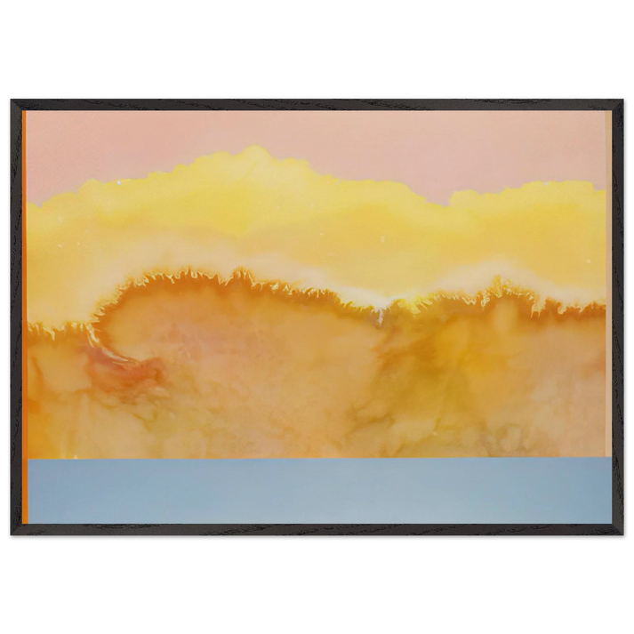 Turquoise Prairie - 1979 - Ronnie Landfield 70x100 cm / 28x40 inches Framed Art Print – Black Wooden Frame