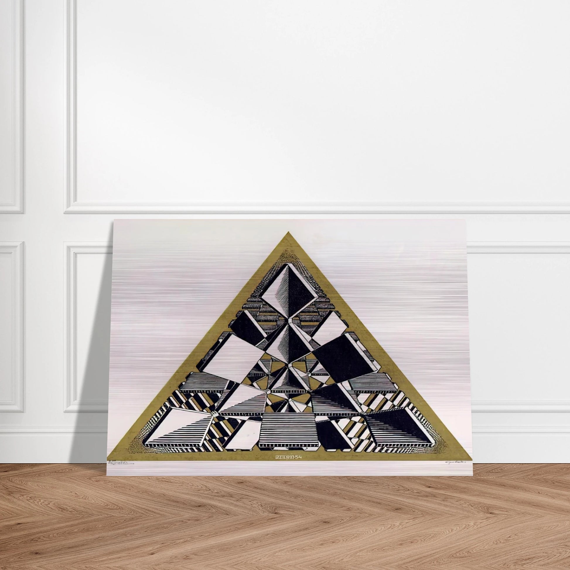 THREE INTERSECTING PLANES COLOUR - MC Escher Brushed Aluminum Print - 70x100 cm / 28x40 inches | MC Escher Aluminum Print | MC Escher Prints
