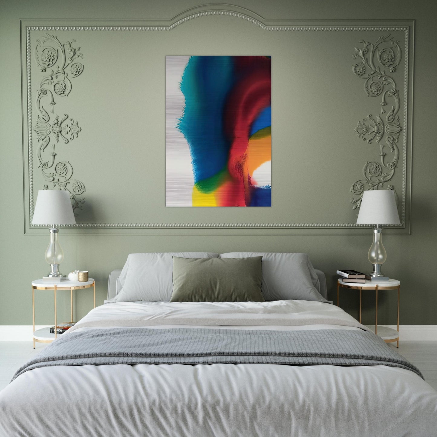 Rainbow Bleed - Color Field Painting, Lyrical Abstraction - Paul Jenkins Brushed Aluminum Print - 70x100 cm / 28x40 inches | Paul Jenkins Aluminum Print | Paul Jenkins Prints