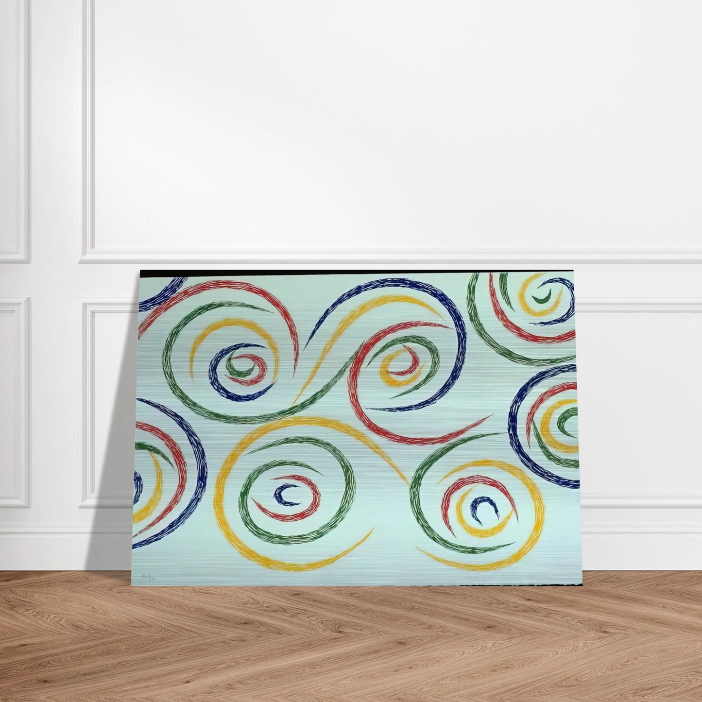 Cercles du Matin - 1992 - Piero Dorazio Brushed Aluminum Print - 70x100 cm / 28x40 inches | Piero Dorazio Aluminum Print | Piero Dorazio Prints
