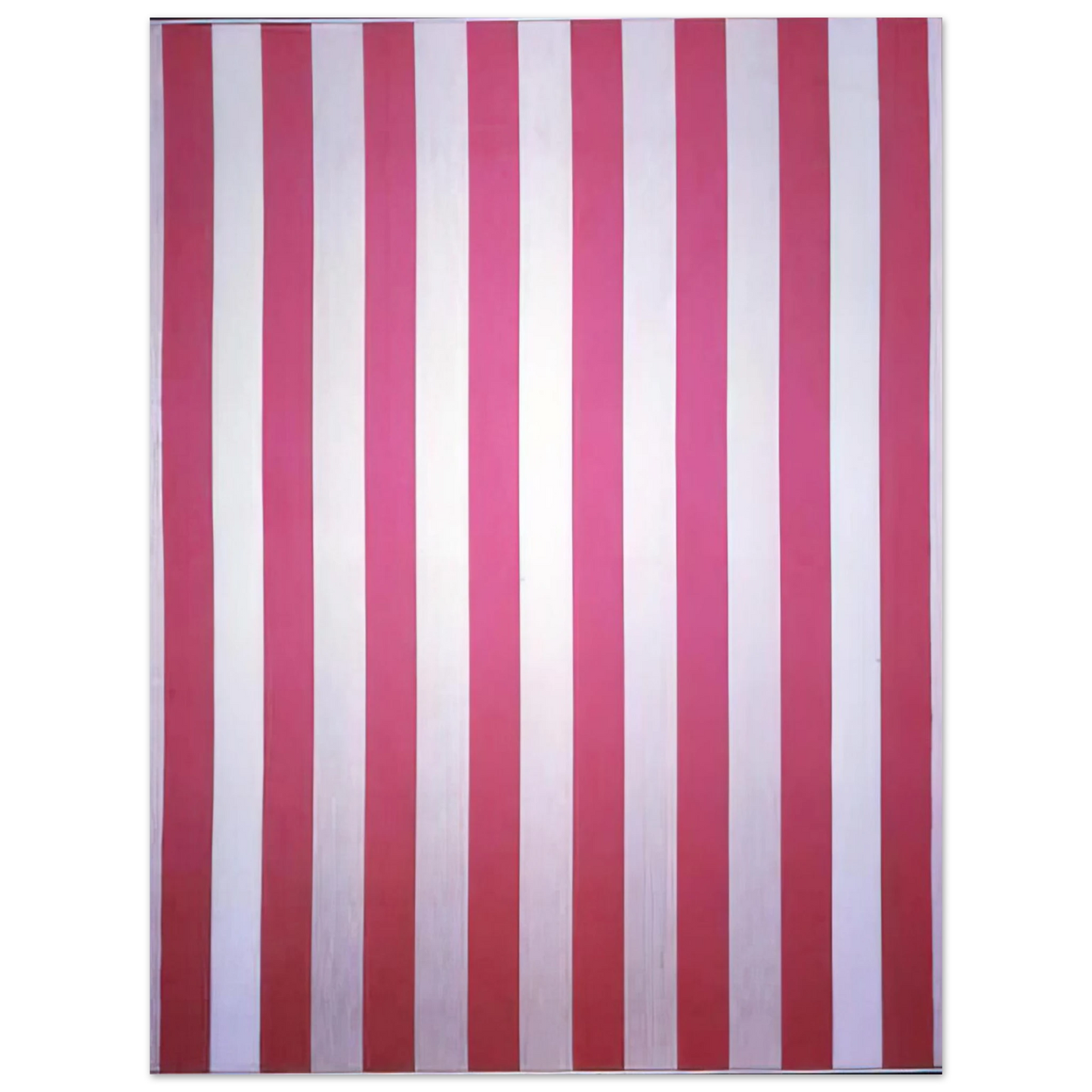 Daniel Buren - Peinture acrylique blanche sur tissu rayÃƒÂ© blanc et rouge - 1970  75x100 cm / 30x40inches Fine Art Poster