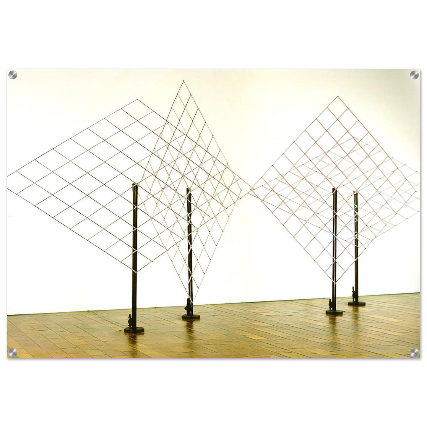 4 Self-distorting Grids - 1965 - Francois Morellet Acrylic Print - 70x100 cm / 28x40″ inches | Francois Morellet Wall Art | Francois Morellet Prints