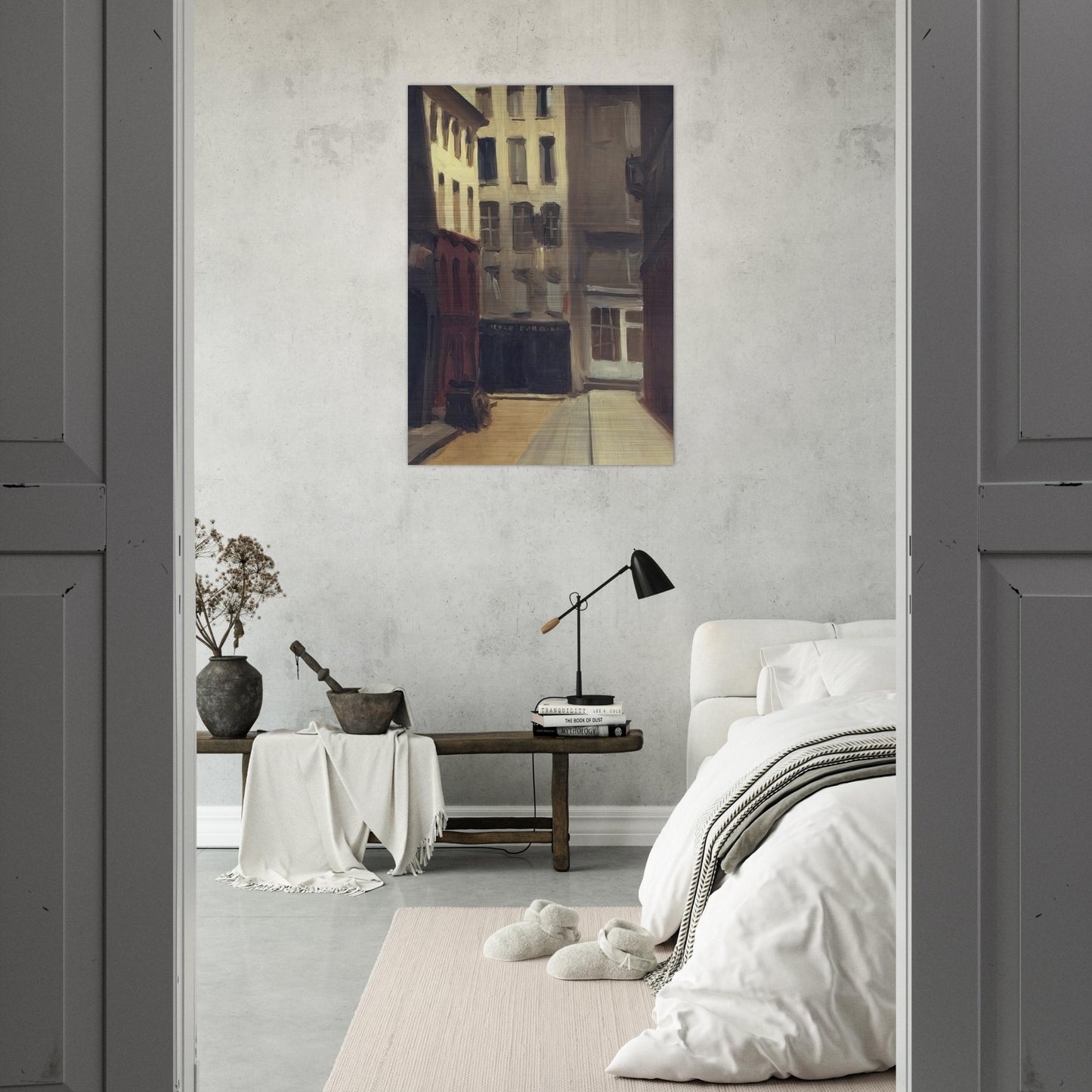 Paris Street - Edward Hopper Brushed Aluminum Print - 70x100 cm / 28x40 inches | Edward Hopper Aluminum Print | Edward Hopper Prints