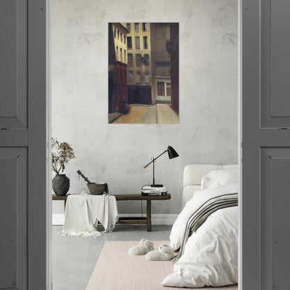 Paris Street - Edward Hopper Brushed Aluminum Print - 70x100 cm / 28x40 inches | Edward Hopper Aluminum Print | Edward Hopper Prints